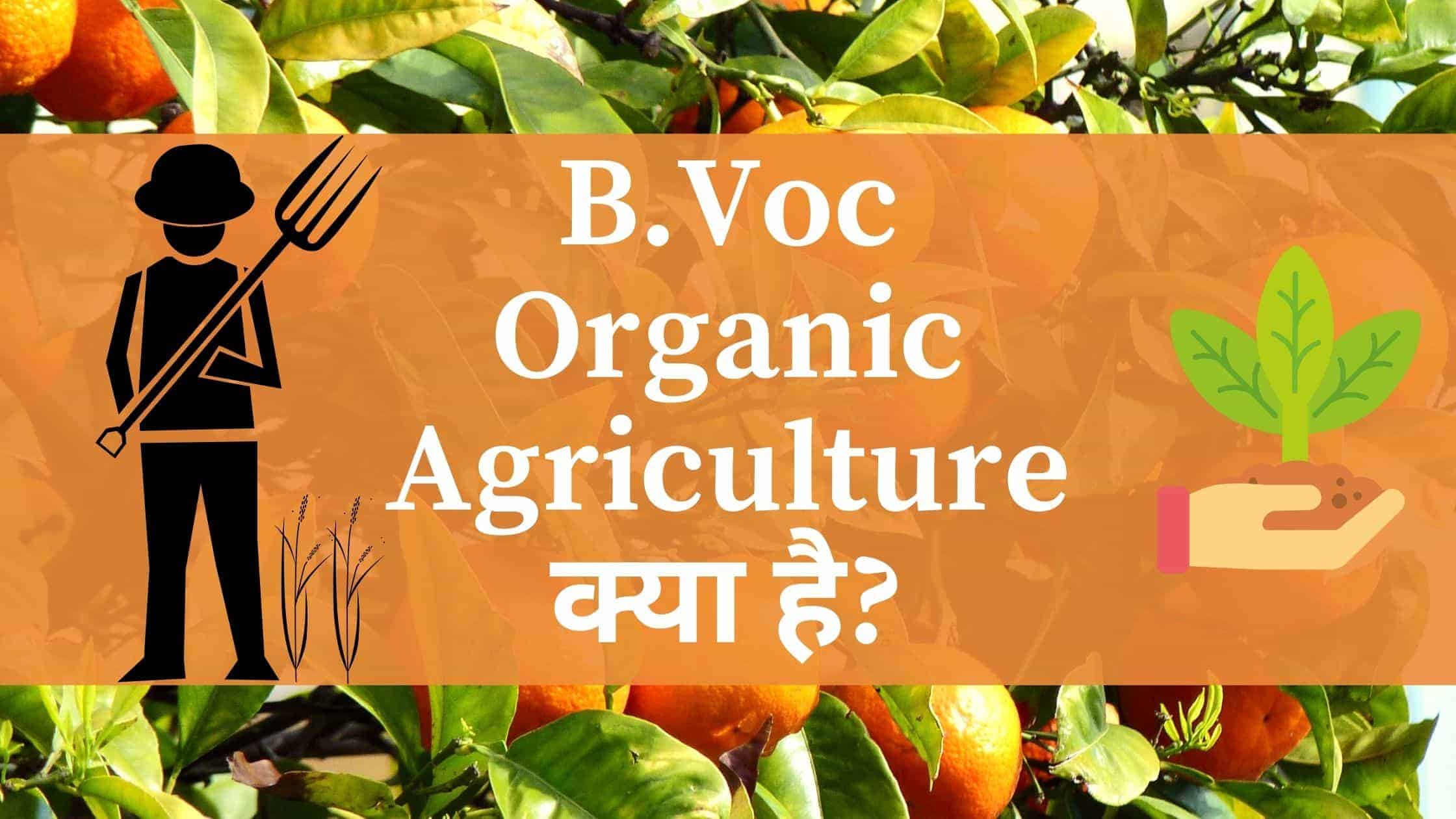 B.Voc Organic Agriculture क्या है?